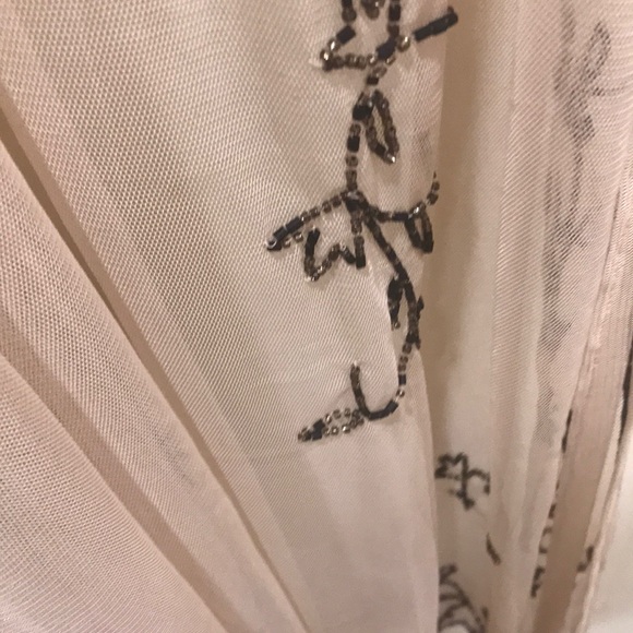 Zara Beaded Mesh Wrap Dress - Picture 2 of 4